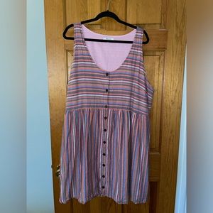 Women's Madewell Rainbow Stripe Dress